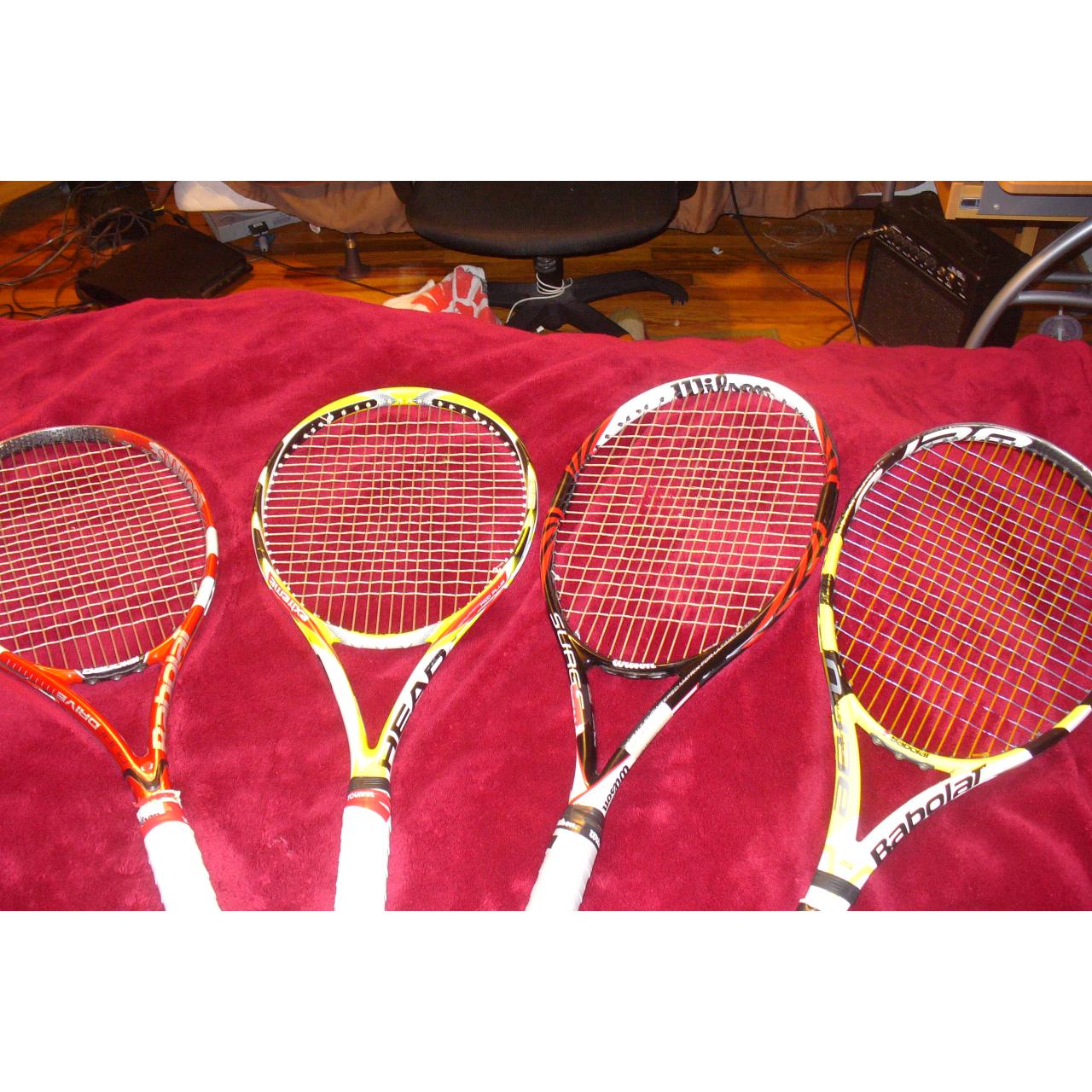Pure Drive, Head Mid Plus, Babolat 135, Wilson Surge